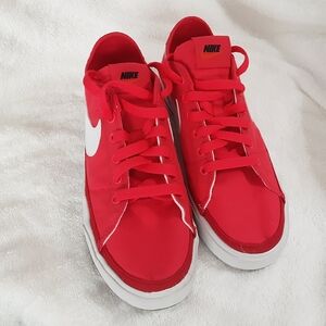 Nike Red Canvas Low Top Retro Womens Shoes.
